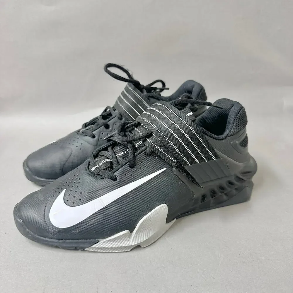 Nike Savaleos Weightlifting Training Workout Shoes Black   White Mens 7 Euro‎ 40